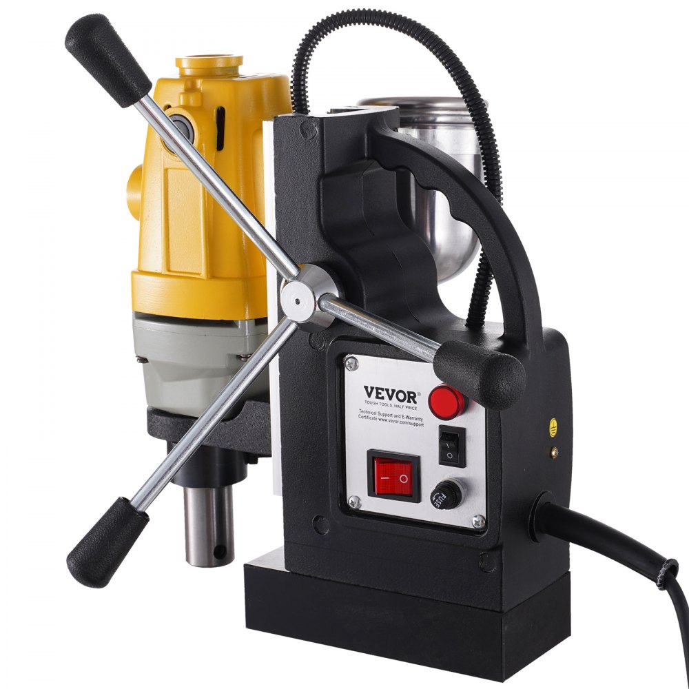 Perceuse magnétique de 1 100 W avec un diamètre de perçage de 40 mm Perceuse magnétique MD40 Système de perceuse magnétique à force magnétique de 12 000 N 670 tr/min avec jeu de 6 fraises annulaires HSS