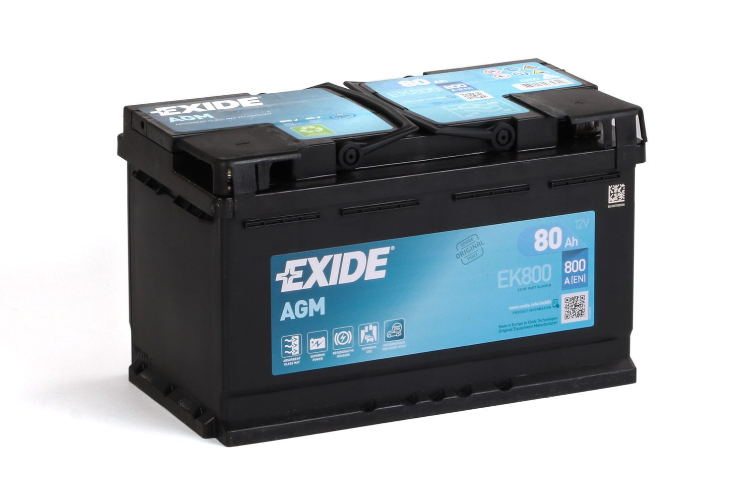 EXIDE PREMIUM AGM EK800 12V 80Ah 800A – Art.-Nr. HT-47169