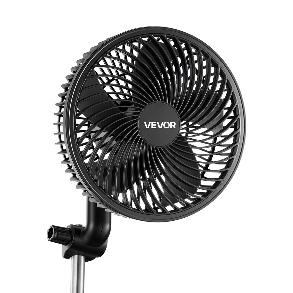Kweekventilator met clip oscillerend, 10W clipventilator met type C-aansluiting, 9 snelheidsniveaus en circulatiemodus, circulatieventilator voor circulatie en koeling in kweekkast, kweektent, zwart Kweekventilator met clip oscillerend, 10W clipventilator met type C-aansluiting, 9 snelheidsniveaus en circulatiemodus, circulatieventilator voor circulatie en koeling in kweekkast, kweektent, zwart