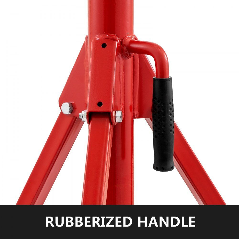Pipe support with 2 ball transfer V head 1107A, folding pipe stand, 2.04 ton pipe rod, height adjustable