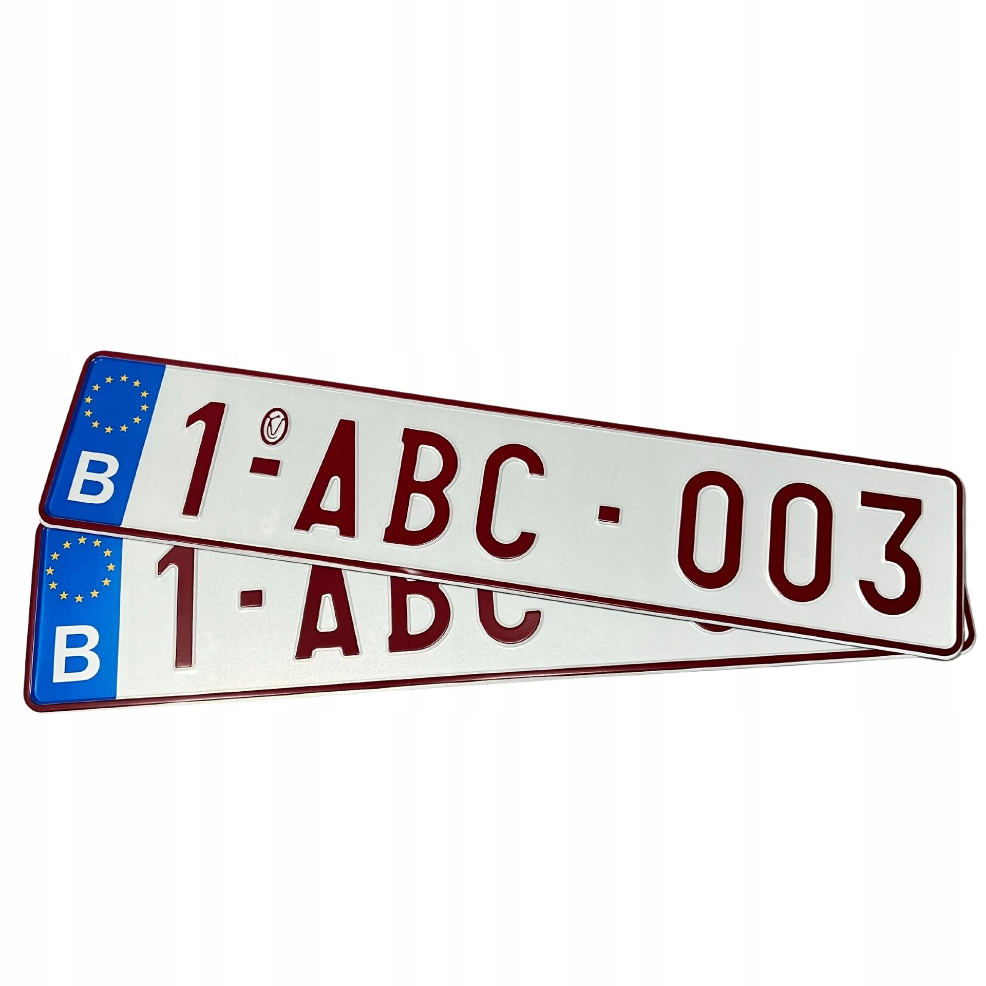 Plaques d'immatriculation de véhicules Plaques d'immatriculation de véhicules pour collectionneurs ou expositions avec gaufrage original Belgique