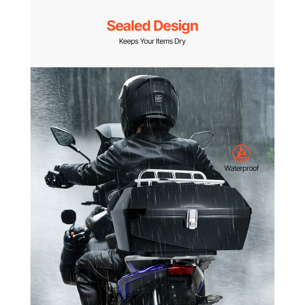 Motorrad-Topcase Motorradkoffer 48L Universal-Heckbox aus PP-Material, wasserdichte & abnehmbare Motorrad-Topbox mit Mehrlochboden & Ablage Helmkoffer (565 x 500 x 380 mm) Motorrad-Topcase Motorradkoffer 48L Universal-Heckbox aus PP-Material, wasserdichte & abnehmbare Motorrad-Topbox mit Mehrlochboden & Ablage Helmkoffer (565 x 500 x 380 mm)