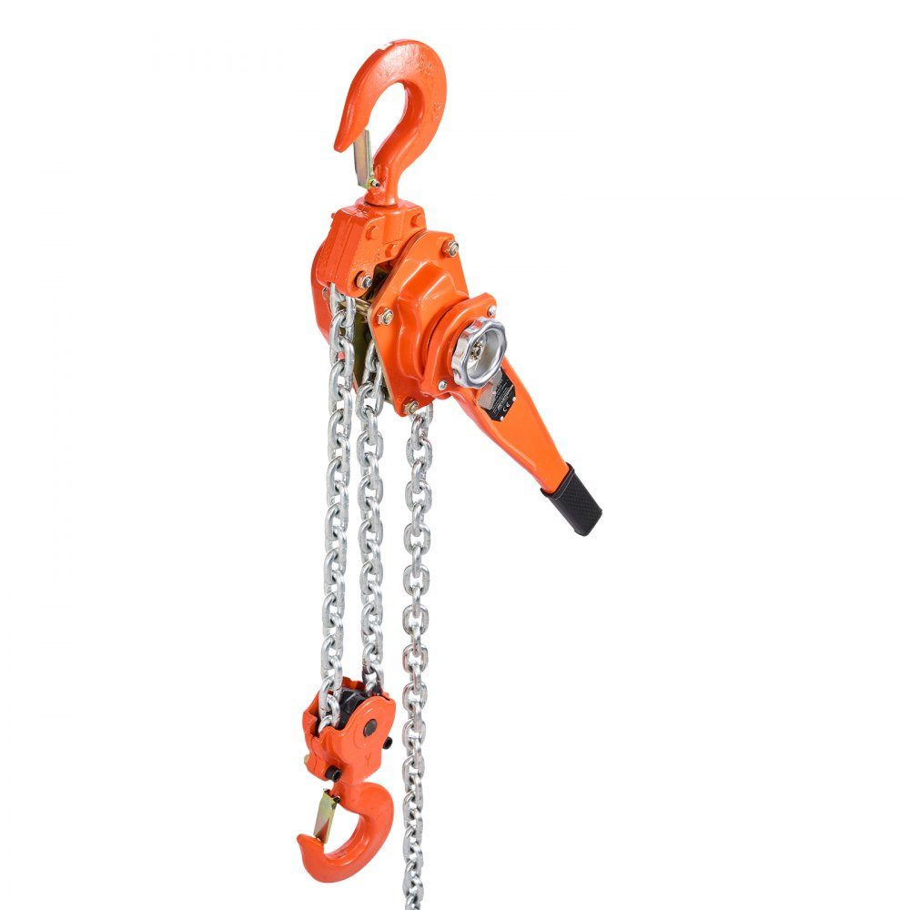 Hefboomtakel Handkettingtakel met capaciteit van 6 ton 6 m lift G80-ketting van gelegeerd staal met mechanische dubbele palrem Rateltakel 360 ° draaibare haken voor magazijnbouwgarage