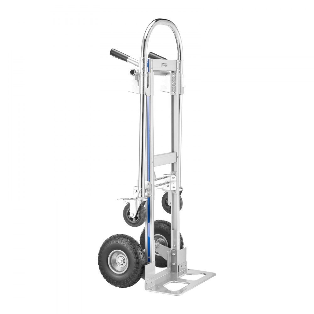 2 in 1 steekwagen 454 kg transportwagen met 4 wielen Converteerbare platformwagen met antisliphandgreep Draagbare steekwagenwagen voor het verplaatsen van kantoor, magazijn, supermarkt