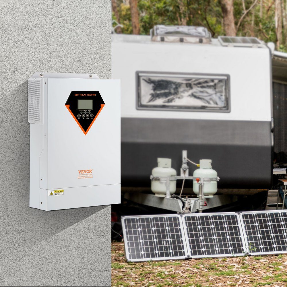 2 in 1 Hybrid Solar Inverter 5500W Solar Inverter 11000 VA Pure Sine Wave MPPT LCD Display 3 Charging Modes (Solar Charge, Grid Charge, Hybrid Charge) and 4 Output Modes (UTL, SOL, SBU, SUB)