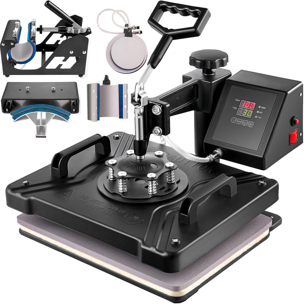 Heat Press 6 in 1 Heat Press Machine 38x30cm T-Shirt Press Machine Heat Press Machine DIY Heat Press with Digital LED Temperature