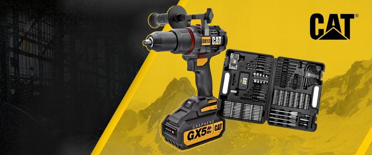 GRAPHENE CAT DX13 Schlagschrauber + Zubehör XXL Starterset Akku Bit Bohrer Ladegerät