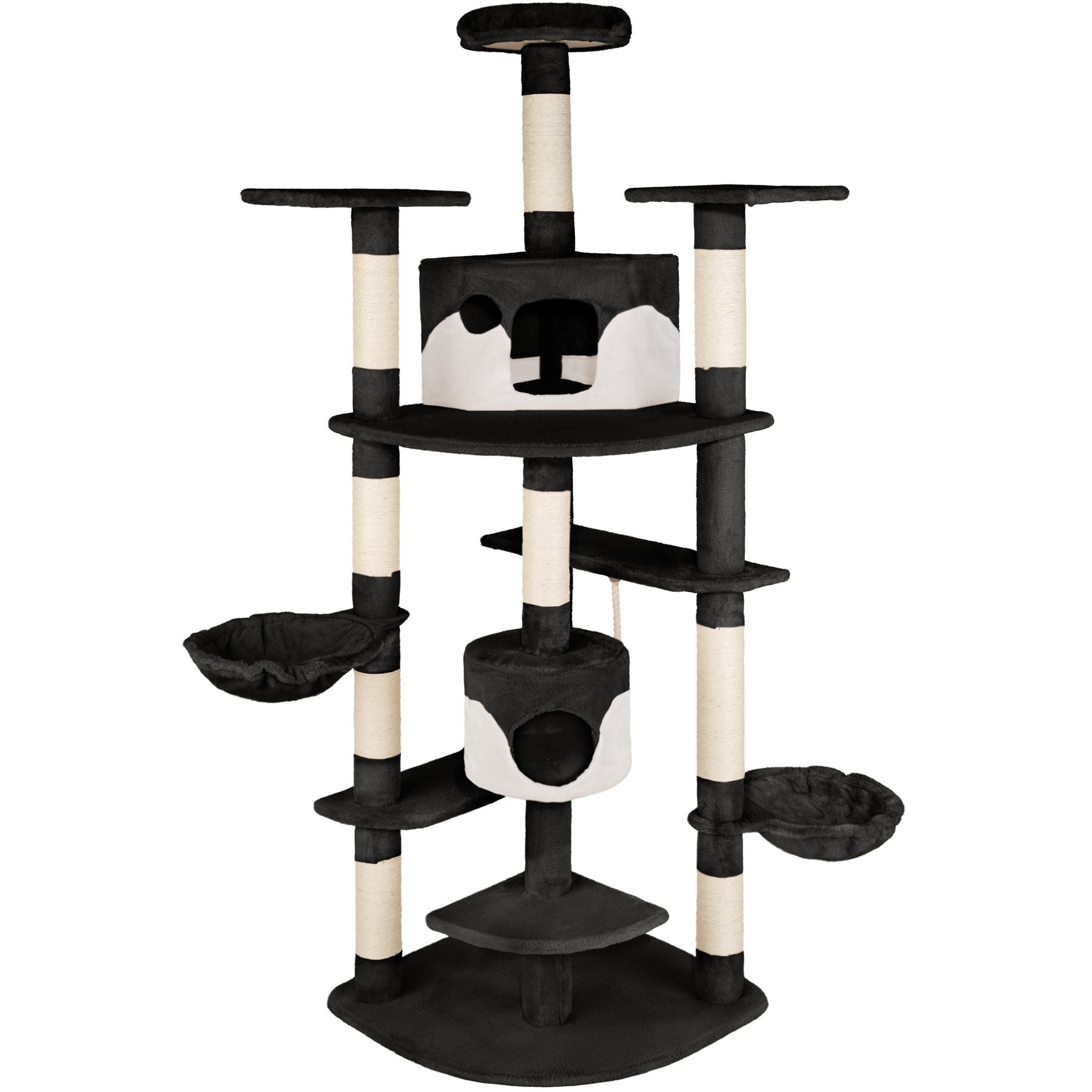 Katzenkratzbaum Katzenkratzbaum Katzenbaum Kletterbaum SISAL Katzen Decke hoch schwarz