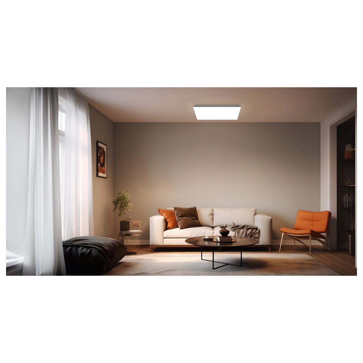 LIVARNO home LED-Deckenpanel, Warmweiß bis Kaltweiß (quadratisches Deckenpanel)