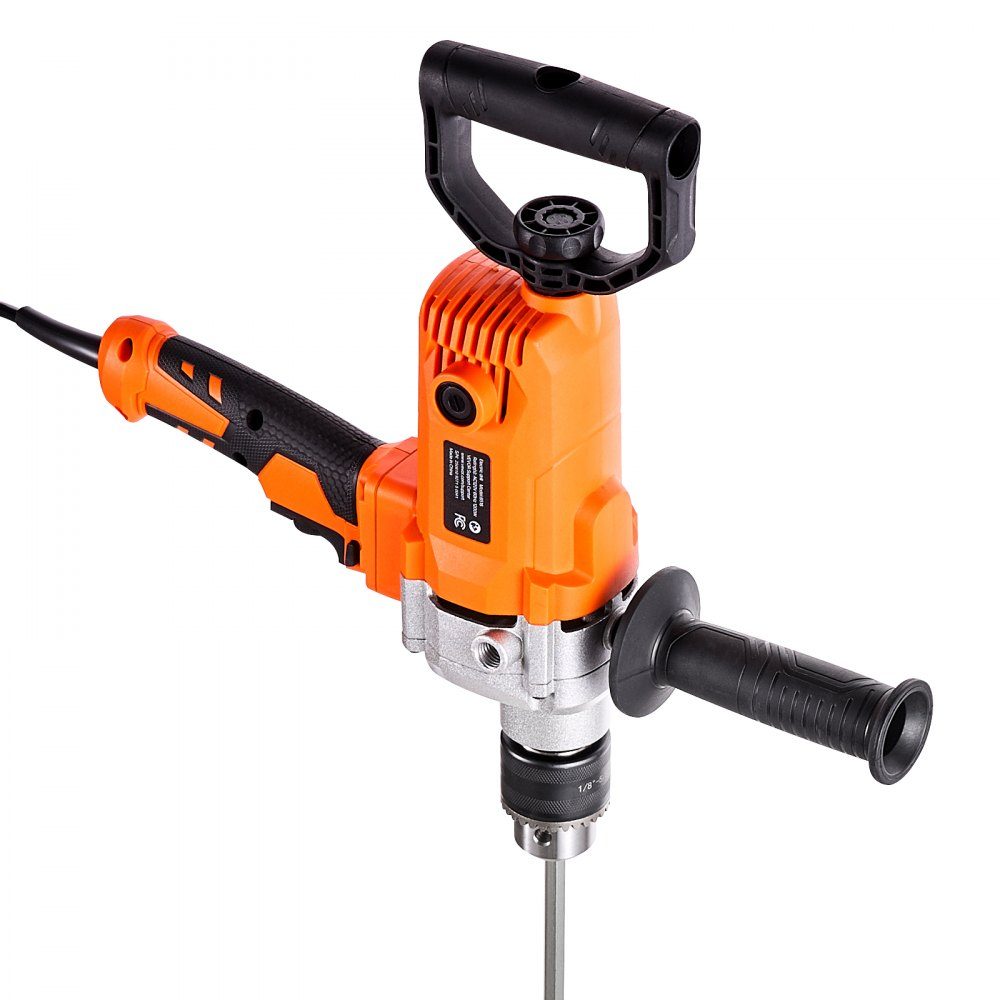 Perceuse électrique 15,89 mm 1200 W avec mélangeur, ensemble de mélangeur, 750 tr/min, 3,2 A, perceuse avec poignée en D pour percer et mélanger, mélangeur à béton manuel pour alimentation du ciment