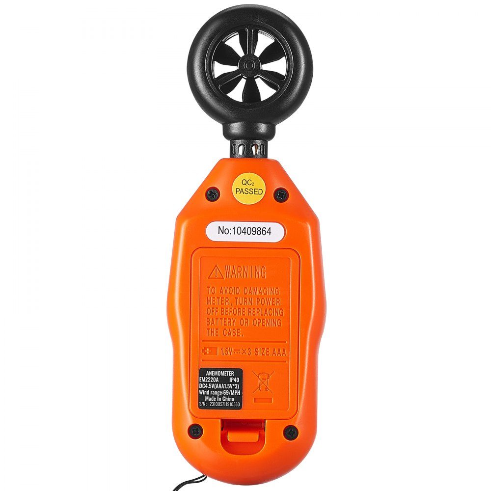 Anemometer 69.35 MPH Air Speed ​​Meter 163 x 54 x 32mm Anemometer IP44 Wind Meter Wind Strength Meter MAX/MIN/AVG/CU Wind Speed ​​Data -10-45℃ Air Meter Speed ​​Meter