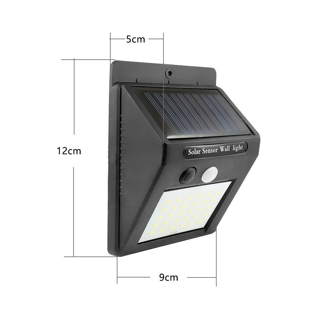4X LED solar light with motion detector outdoor sensor spotlight lamp