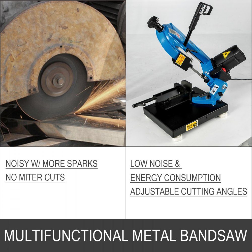 Metallbandsäge 1000 W zum Schneiden von Holz, Metall, Glasfaser und Kunststoff