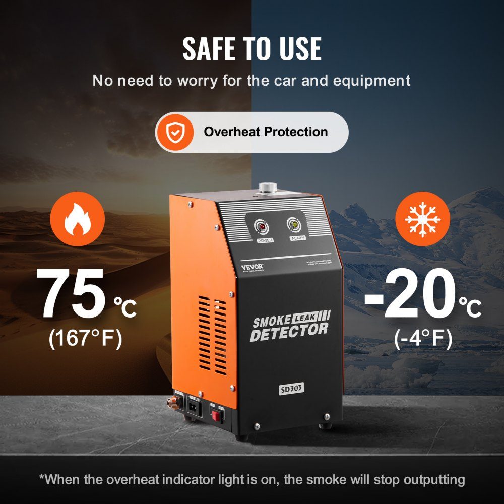 Auto Nebelmaschine, Nebelmaschine Lecksucher 8 L/min, Auto Nebelmaschine Luftmodus & Rauchmodus Zwei Modelle, Lecksucher mit Luftpumpen, Lecksucher für Nebelmaschinen freistehend
