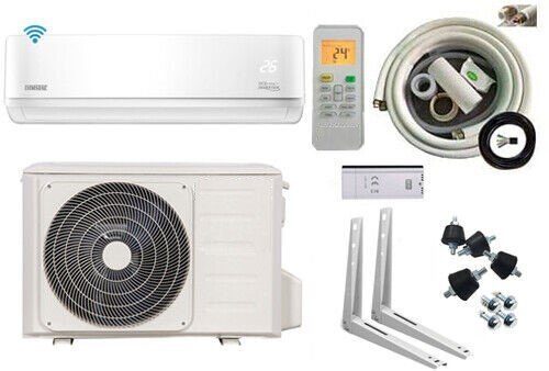 Split-Klimaanlage/Heizung in einem Set mit Kabeln A++ ECO Smart Inverter WiFi WLAN 12000btu/3,5kW + Kupferkabel Golden-Fin ✔️ Smart Home ✔️ ALEXA ✔️ Google ✔️ Wärmepumpe ✔️