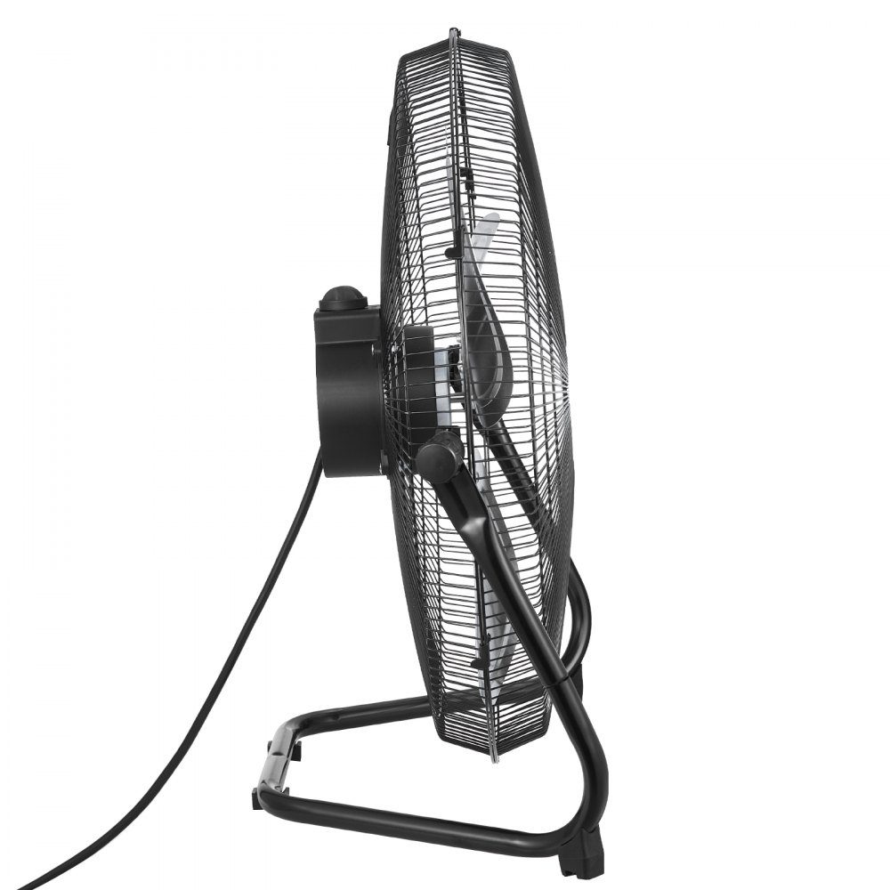 Vloerventilator 3 snelheden windmachine 508 mm 4800 CFM 360° verstelbare kanteling 6,5 m/s luchtstroom grote metalen ventilator voor thuisgymnastiek kantoor garage commerciële winkel – Artikelnr. HT-24200