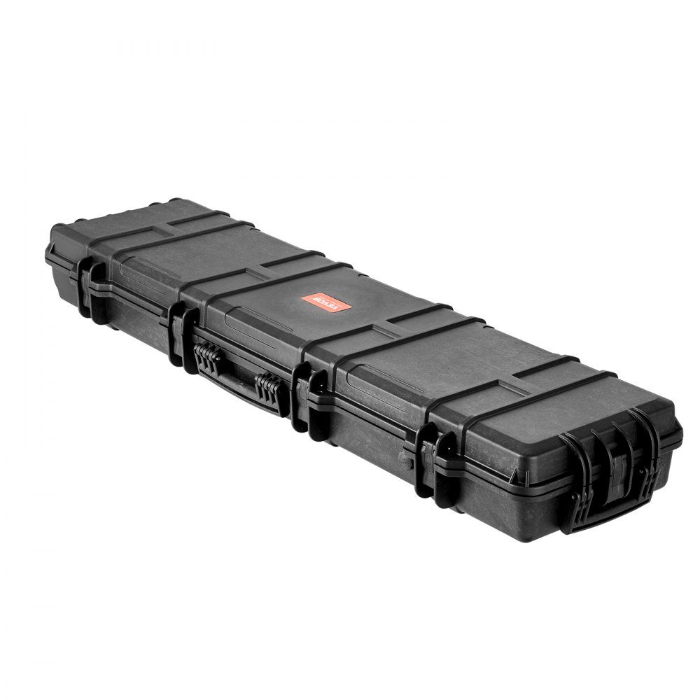 Rifle hard case with 3 layers of fully protective foam, lockable hard gun case, waterproof & rollable long gun case, for 138cm rifles or shotguns