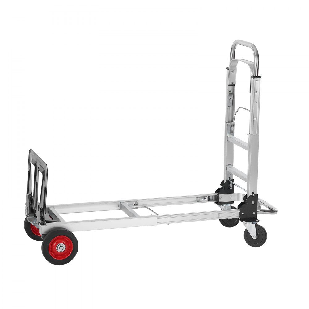 2 in 1 opvouwbare steekwagen 0,6243 kg laadvermogen transportwagen aluminiumlegering koolstofstaal steekwagen platformwagen voor laden en transporttaken binnen en buiten