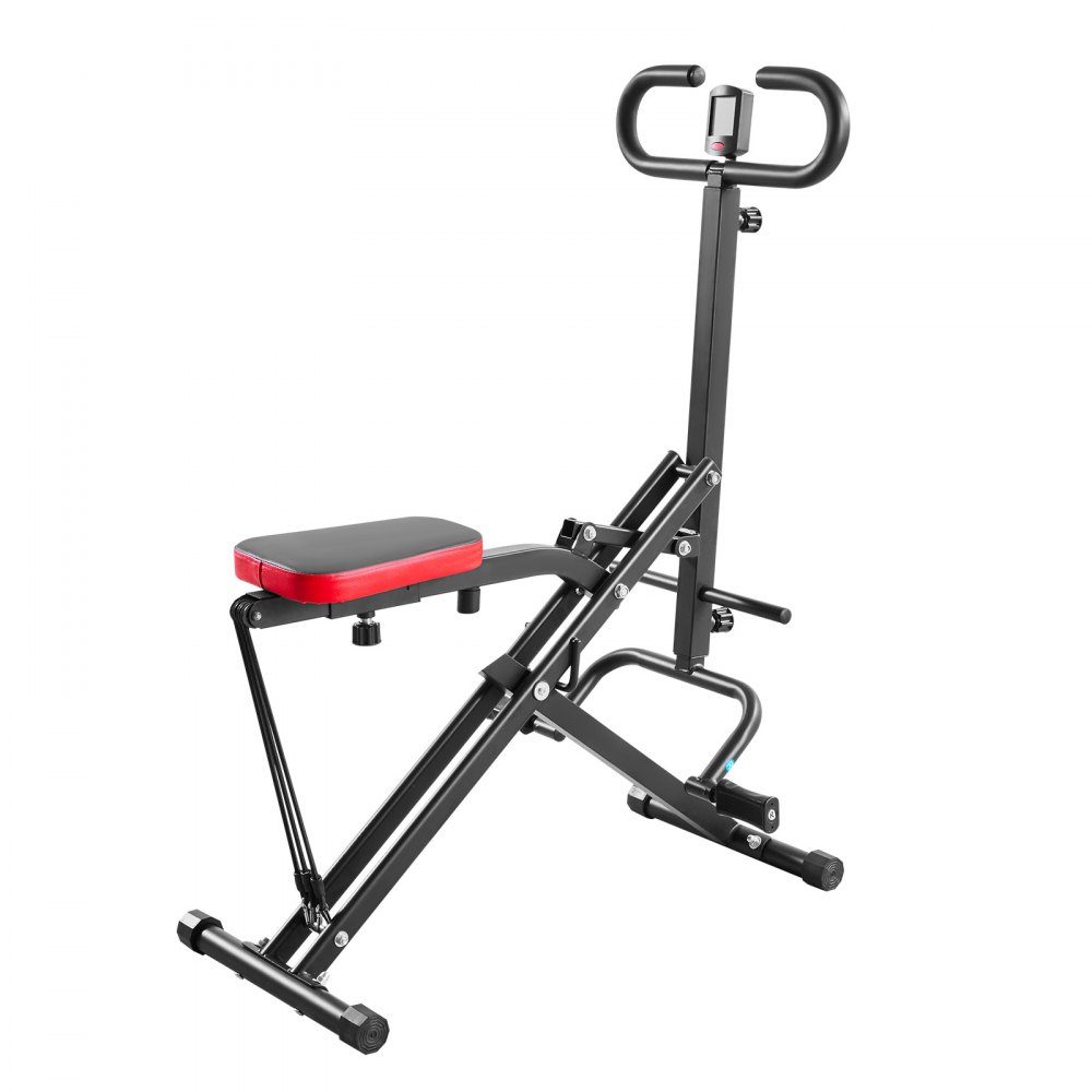 Squat Machine for Deep Squats, Folding Exerciser, Glute Trainer with 5 Level Adjustable Seat, Home Exercise Machine for Buttocks and Legs, Glute Machine Black