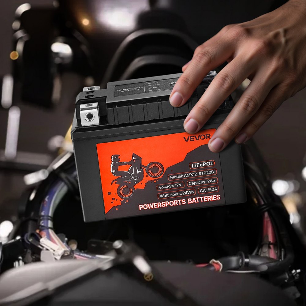 Motorcycle Battery, 12 Volt 2Ah LiFePO4 Lithium Precharged Powersports Battery, Maintenance Free and Powerful, Compatible with ATV, Motorcycle, Jet Ski, Scooter, UTV and More Motorcycle Battery, 12 Volt 2Ah LiFePO4 Lithium Precharged Powersports Battery, Maintenance Free and Powerful, Compatible with ATV, Motorcycle, Jet Ski, Scooter, UTV and More