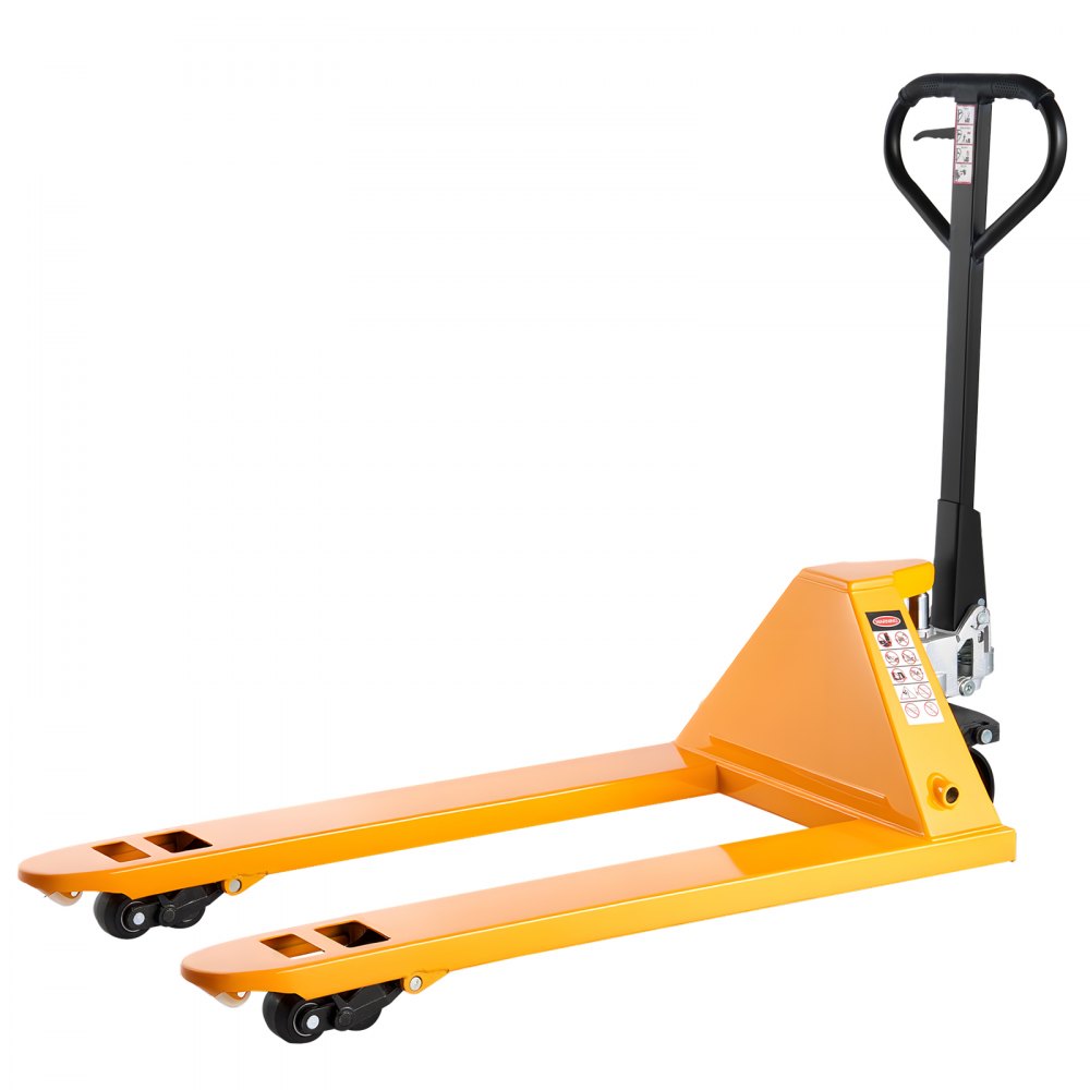 Transpalette, capacité de charge de 2,5 T, transpalette manuel avec fourches de 1220 x 685 mm, transpalette avec hauteur de levage des fourches de 8,5 à 18 cm, transpalette pour usines, entrepôts, supermarchés et chargement de camions