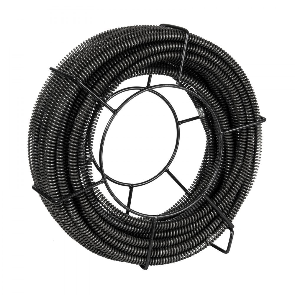 Kabel do czyszczenia rur 30 m x 16 mm Profesjonalny kabel do czyszczenia rur z 7 obcinakami do rur 20–100 mm Kabel kanalizacyjny z pustym rdzeniem do zlewu i odpływu podłogowego Toaleta