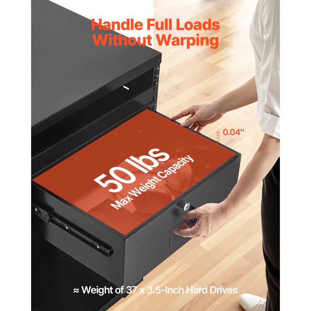 4U-Rack-Schublade, 50 Pfund, abschließbares Serverschrankgehäuse, Schiebeschublade mit Schloss und Kabelführungslöchern für 482-mm-Netzwerkschrank, AV-Rack oder Schrankgehäuse