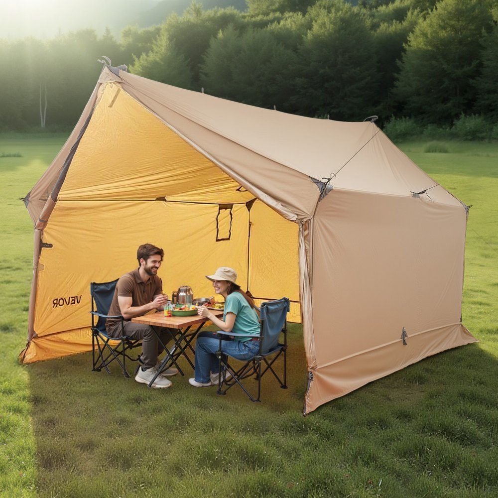 Camping tent, 2 person cabin tent with stove connection, waterproof winter tents with ventilation, lightweight and portable 4 season tents for hiking, fishing, hunting and backpacking