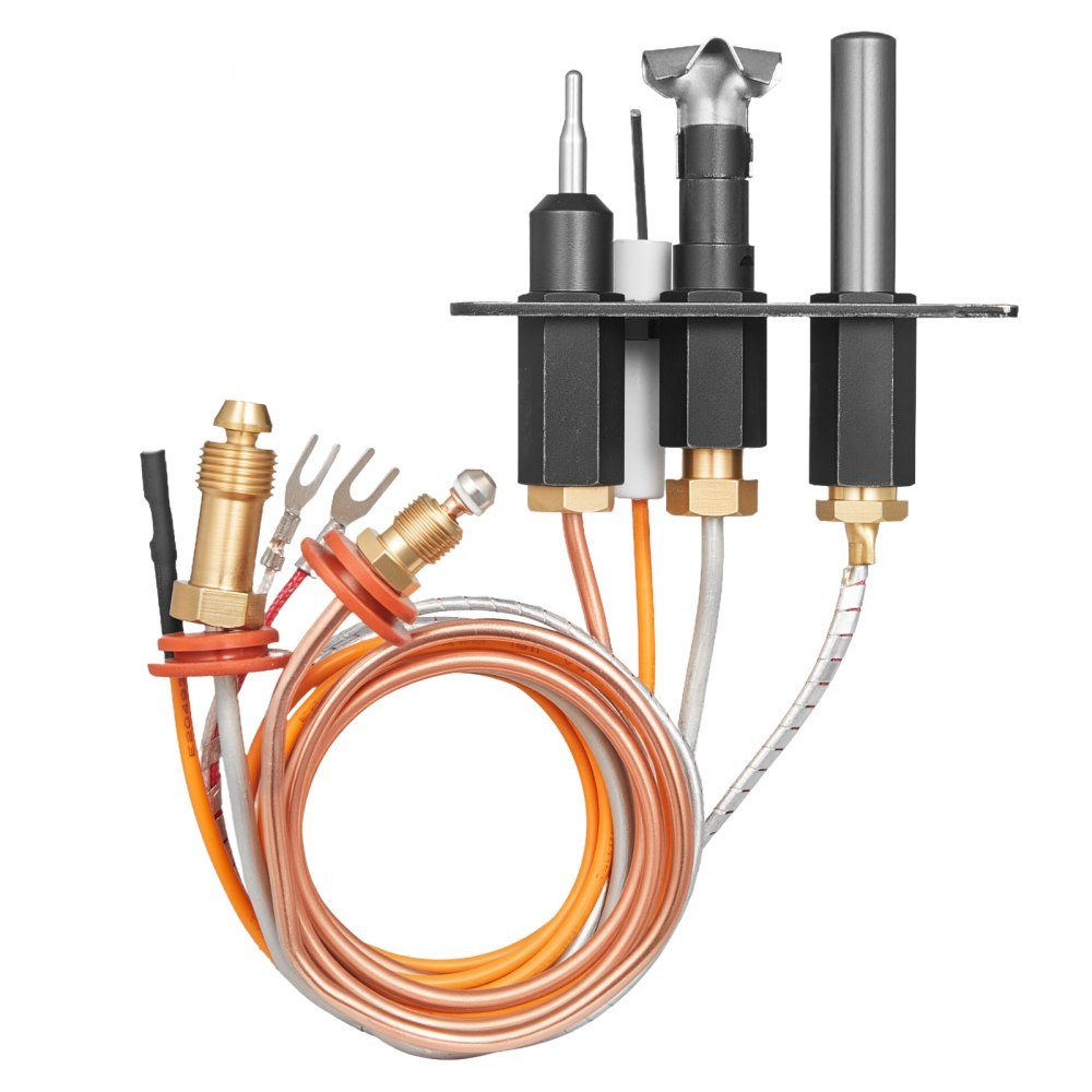 Erdgas-Zündbrenner-Baugruppe, OE 485-510A, 4021-736, 2103-010 Kamin-Gas-Zündflammen-Set, Erdgas-Zündungsersatz, kompatibel mit Quadra-Fire, Heat & Glo, Heatilator-Modellen, schwarz