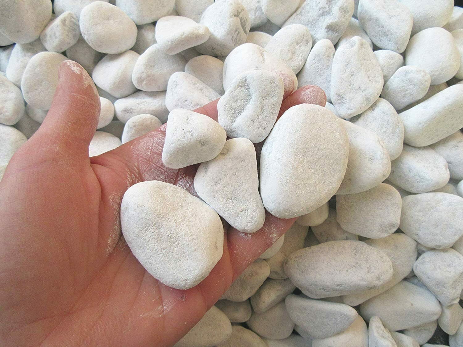Naturstein Dekosteine ​​weiß 25-40mm zur Dekoration 10kg