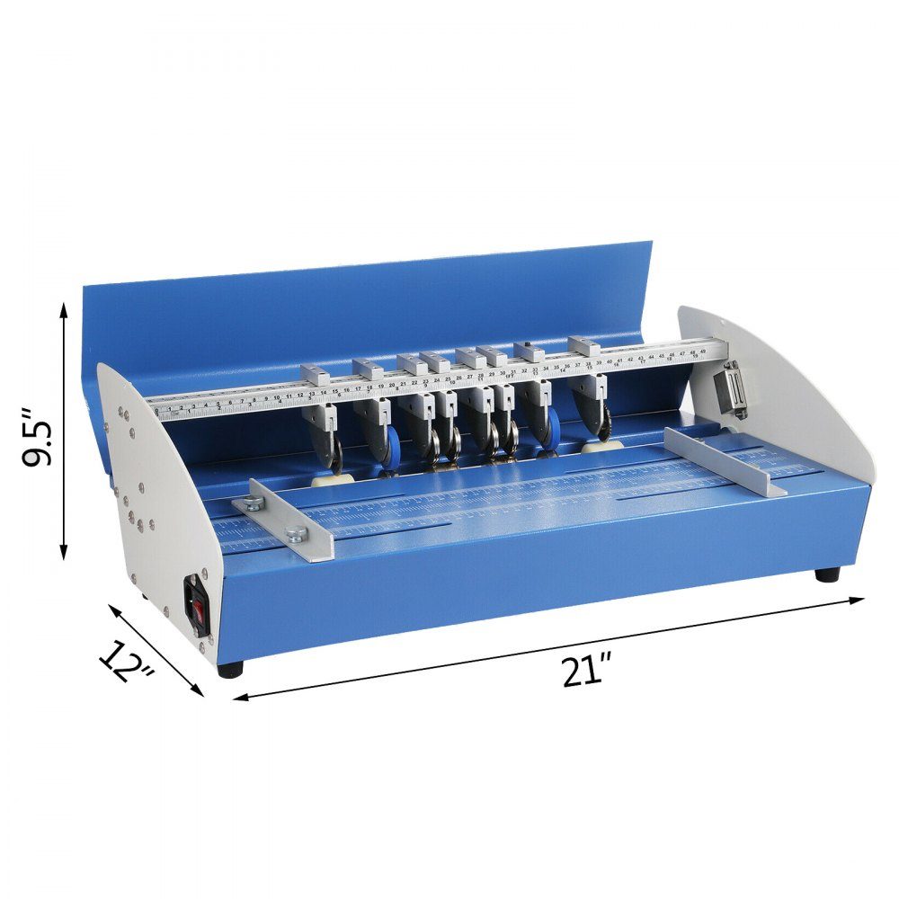 Raineuse 520 mm, raineuse électrique 540 mm x 370 mm x 230 mm, raineuse 220 V, fournitures de bureau et papeterie avec technologie de pressage rond, plieuse pour dossiers, cartes, papiers A4