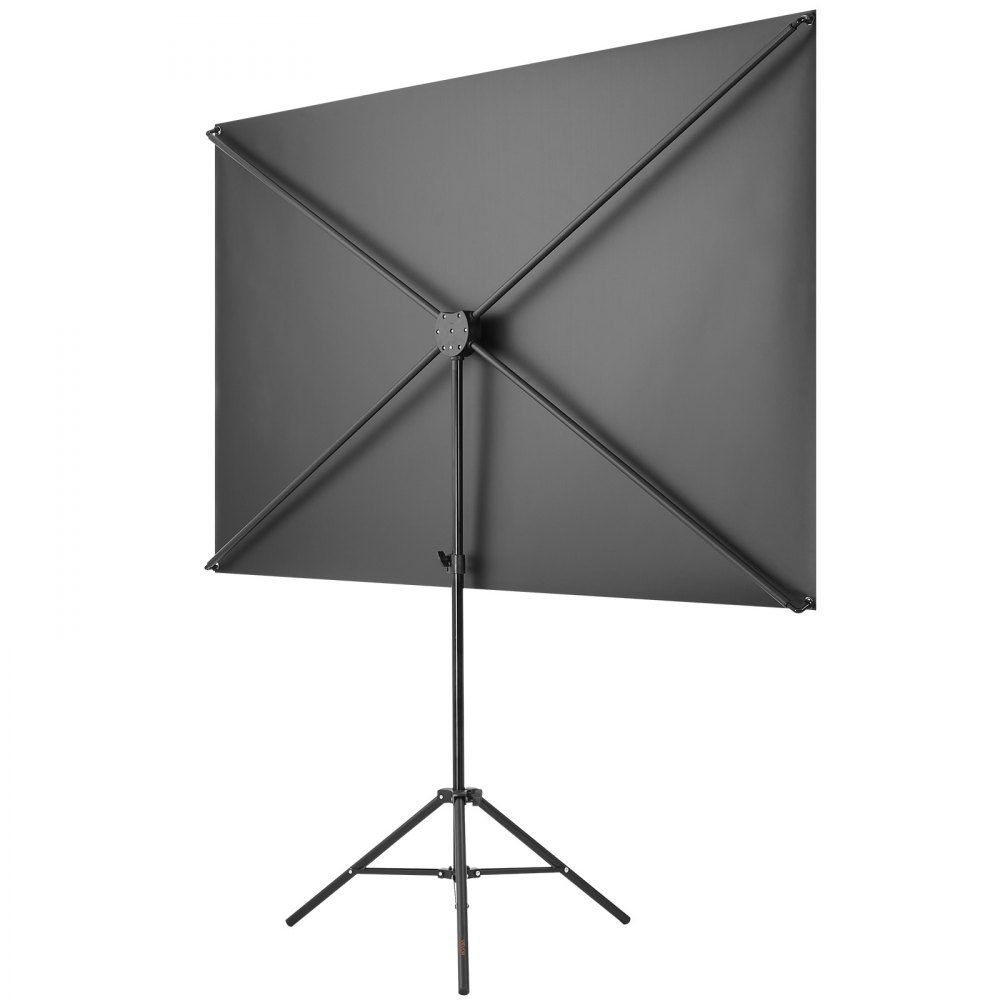 Projection screen tripod screen (80 inch) with 160° wide angle, projector screen for indoor and outdoor projector 16:9 4K HD, portable film screen with carrying bag for home cinema presentation