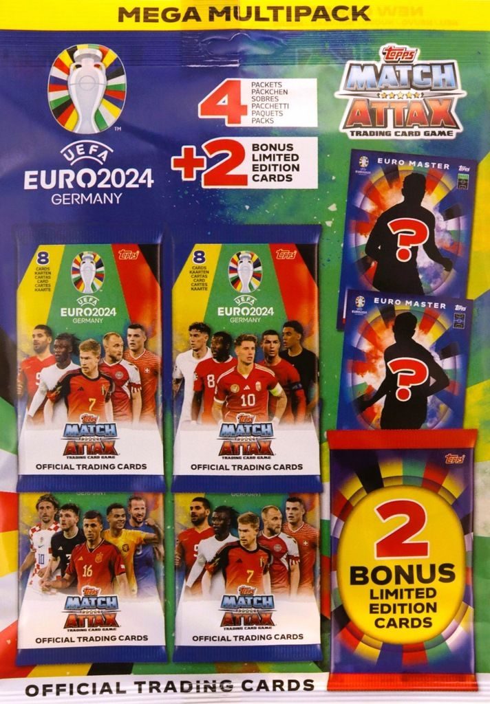 EURO 2024 Topps-kaarten Mega Multipack met bonus