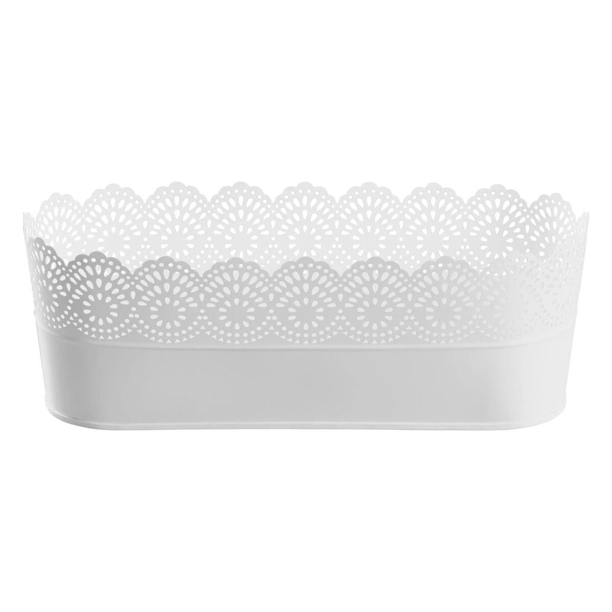LIVARNO home nostalgic flower pots, for indoor and outdoor use (large oval white)