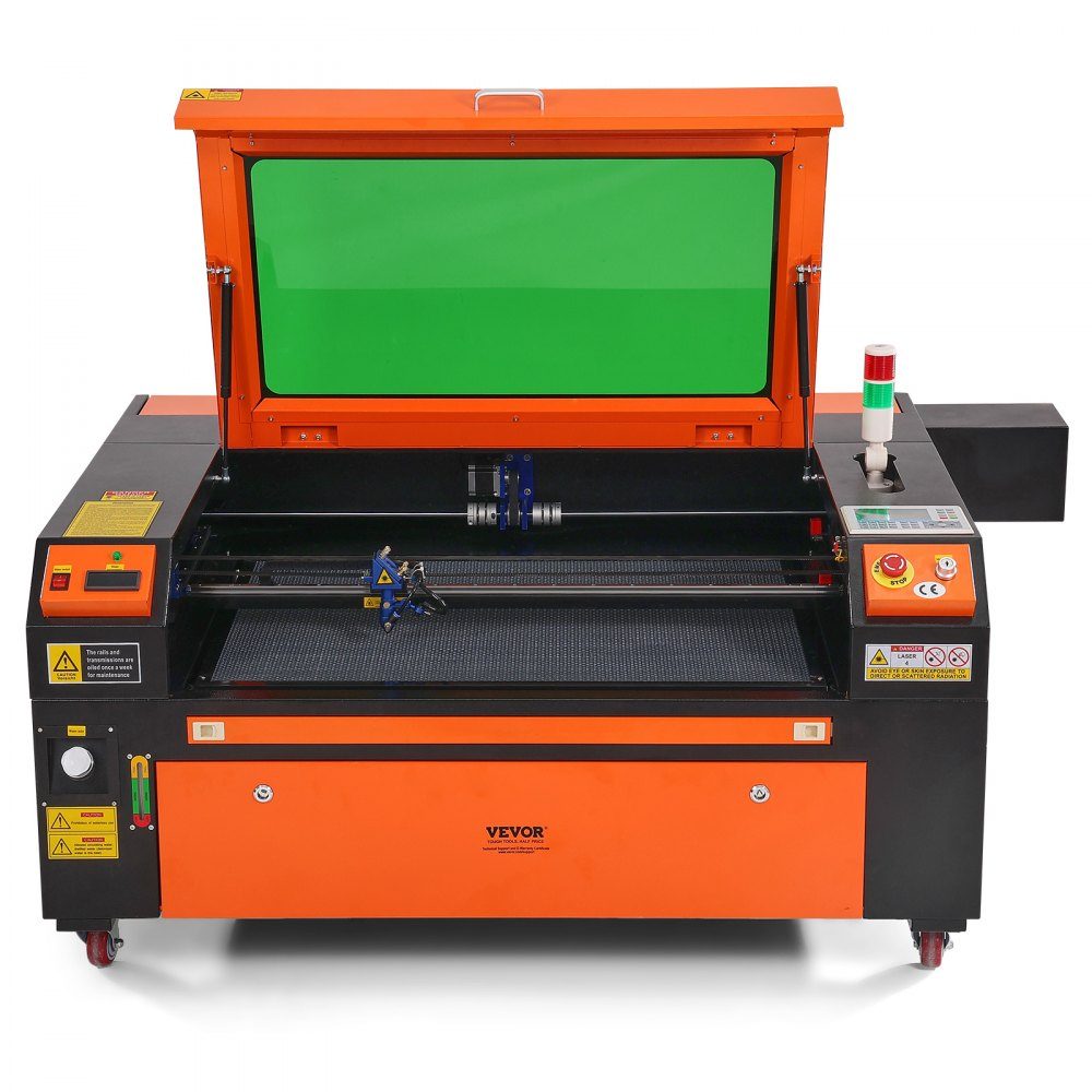 100W CO2 Laser Engraver 600x900mm 500mm/s Laser Cutting Machine with 2 Way Air Assist Compatible with LightBurn, CorelDRAW, AutoCAD, Windows, Mac OS, Linux, for Wood, Acrylic, Fabric