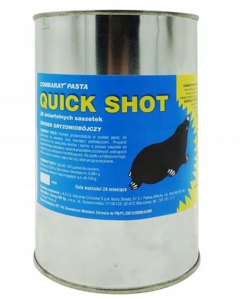 QUICKPHOS Quick Shot – Skuteczna przynęta na szczury i myszy przeciwko gryzoniom (na myszy, szczury, krety i norniki) QUICKPHOS Quick Shot – Skuteczna przynęta na szczury i myszy przeciwko gryzoniom (na myszy, szczury, krety i norniki)