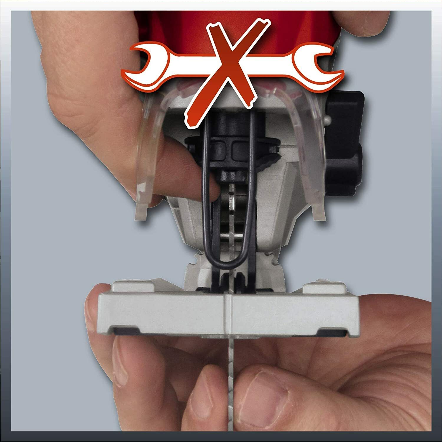 Einhell Stichsäge TE-JS 100 (750 W, max. 100 mm, 45° Schrägschnitt, Hubzahlregelung, 4-stufiger Pendelhub, Absaugadapter, Parallelanschlag, LED-Licht, Koffer)