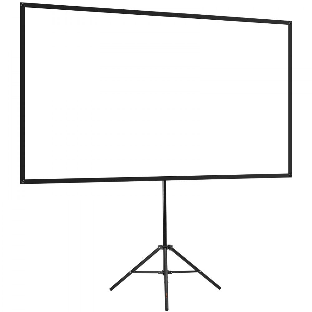 Projection screen tripod screen (80 inch) with 160° wide angle, projector screen for indoor and outdoor projector 16:9 4K HD, portable film screen with carrying bag for home cinema presentation