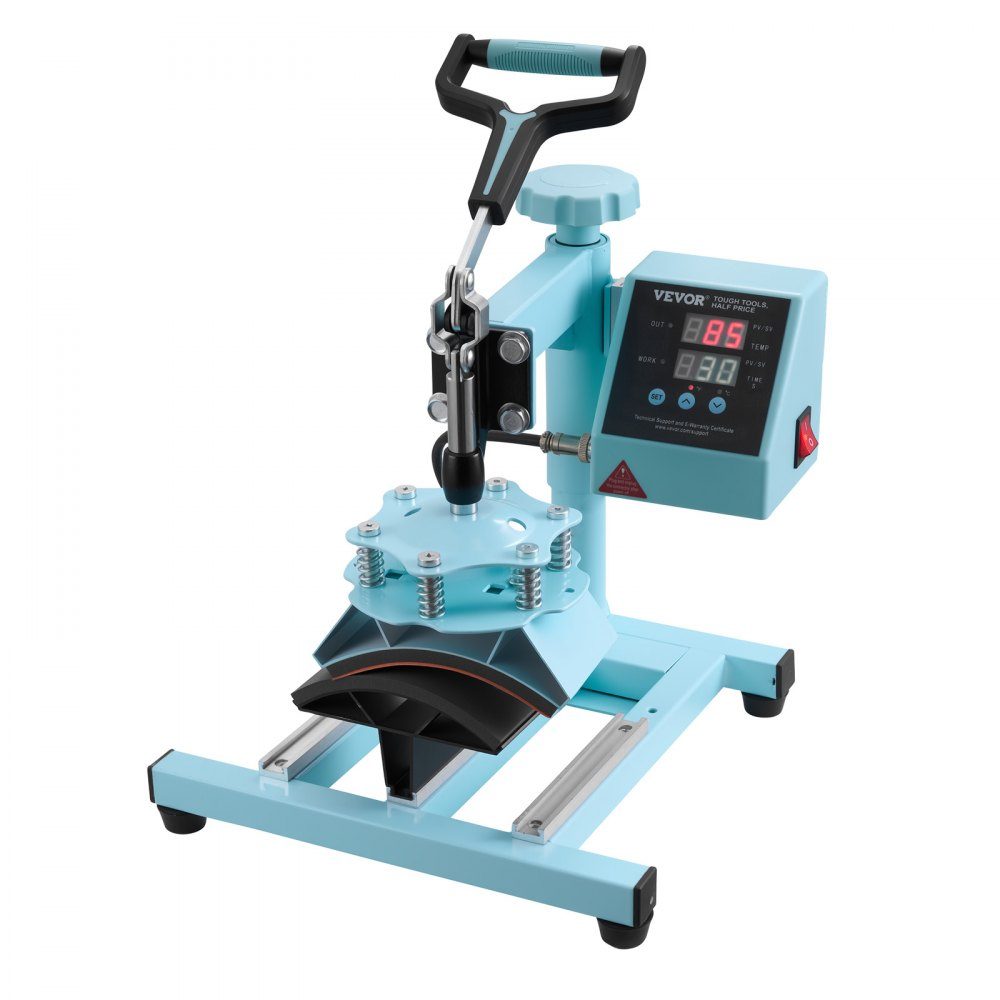 Transferpresse, 30 x 38 cm, 8-in-1-Tumblerpresse, T-Shirts, Blau