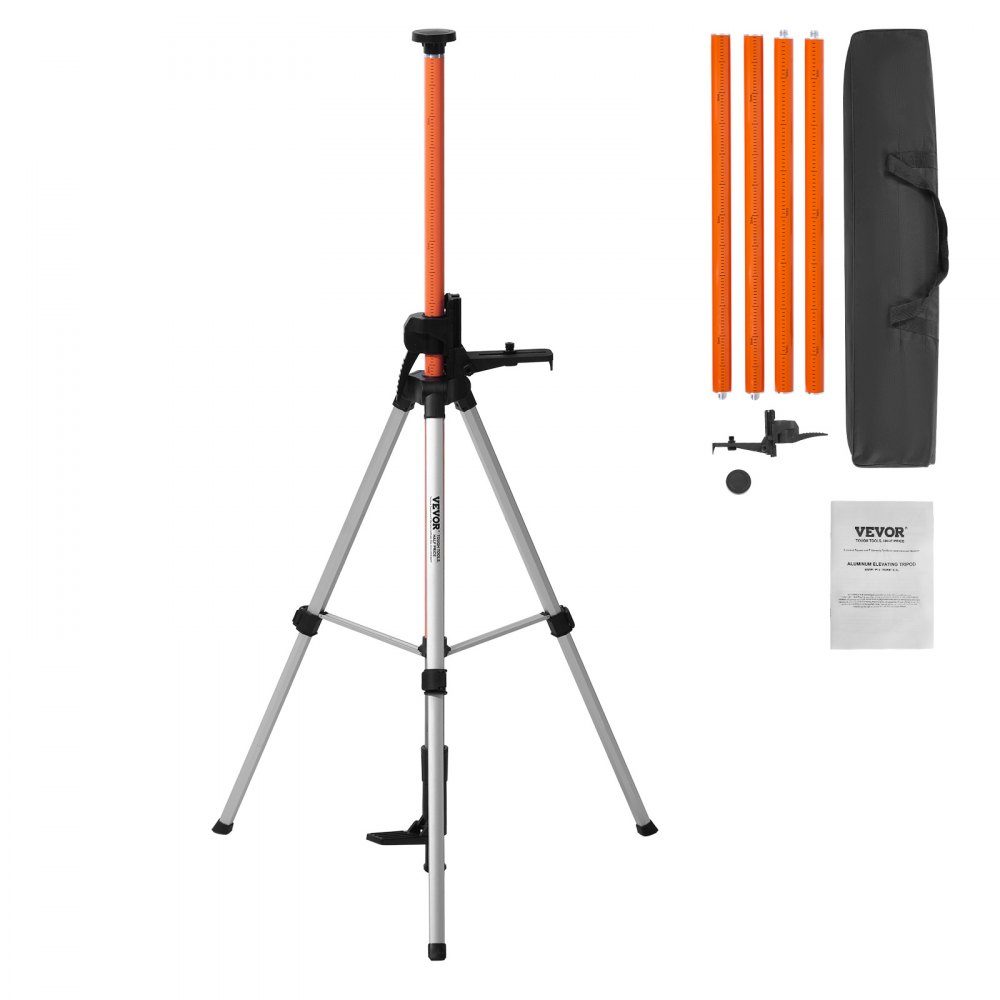 Laser Spirit Level Tripod, 1/4"-20 and 5/8-Zoll-11-Gewindehalterung, 40.94-133.85" Height Adjustment with Spirit Level and Heavy Duty Stand, Extendable Lightweight Aluminum Tripod for Laser Scanner