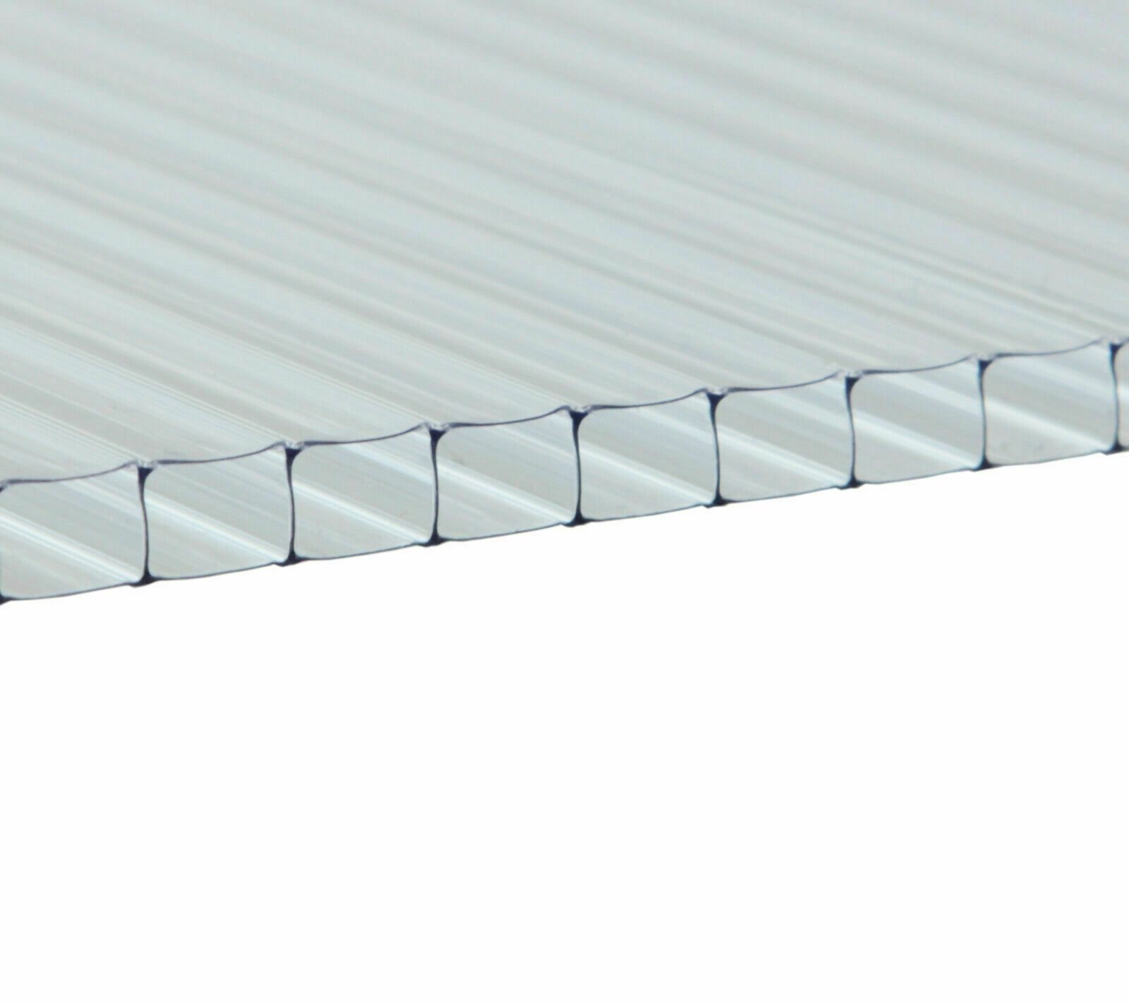 14x Polycarbonat Dachplatten Doppelstegplatten Hohlkammerplatten Gewächshausplatten 4mm
