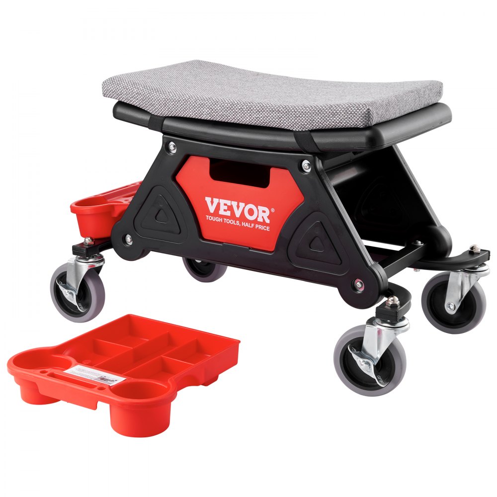 Workshop stool rolling stool 640 x 335 x 390 mm, 136 kg load capacity workshop rolling seat assembly stool garage stool, workshop work stool chair seat incl. storage box & pallets, mobile Workshop stool rolling stool 640 x 335 x 390 mm, 136 kg load capacity workshop rolling seat assembly stool garage stool, workshop work stool chair seat incl. storage box & pallets, mobile