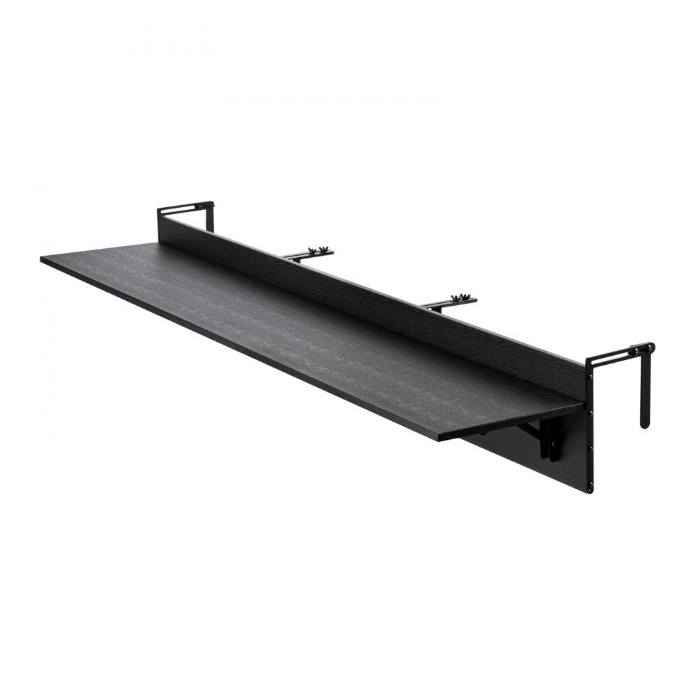 Balkontisch, 1500 x 300 mm, klappbarer Balkon-Hängetisch, Klapptisch für den Außenbereich, 22 kg Tragkraft, geeignet für Geländer von 2,54 bis 15 cm, Serviertisch für Terrasse und Deck