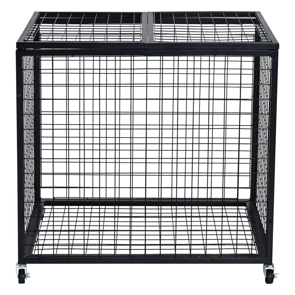 Wózek na piłki 850 x 675 x 825 mm, Piłki sportowe, Zamykana klatka do koszykówki, Klatka na piłki, Sprzęt do sportów halowych na świeżym powietrzu, Stalowy wózek do przechowywania na kółkach do garaży