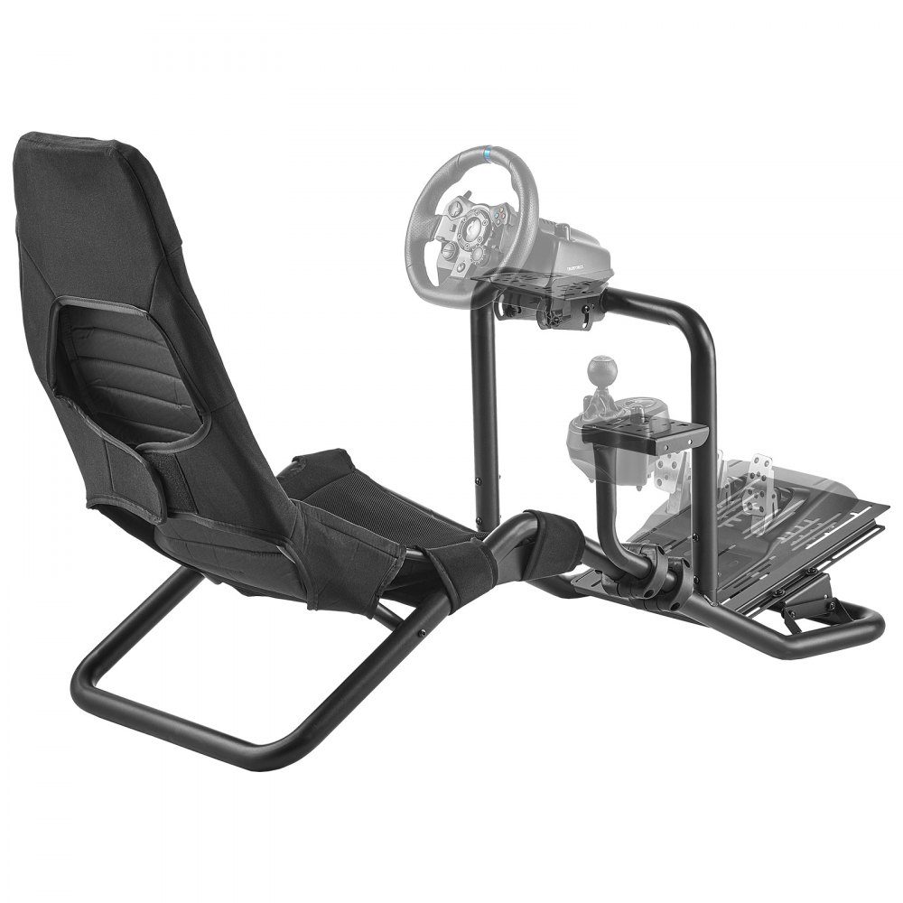Lenkständer, Rennradständer für integrierte Simulator-Cockpits, für Logitech G25, G27, G29, G920, G923, Thrustmaster T300RS, TX F458, T500RS, T3PA-PRO (F1/GT) und CSR-Pedale, schwarz