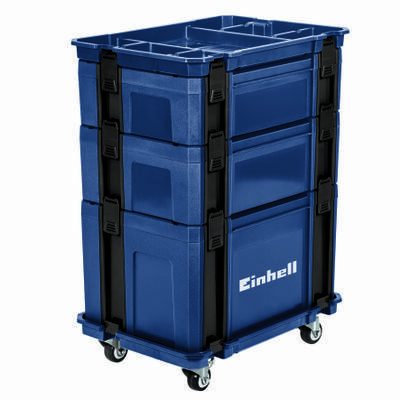 Einhell system case set 5 pieces. Tool case, workshop trolley, suitcase, trolley