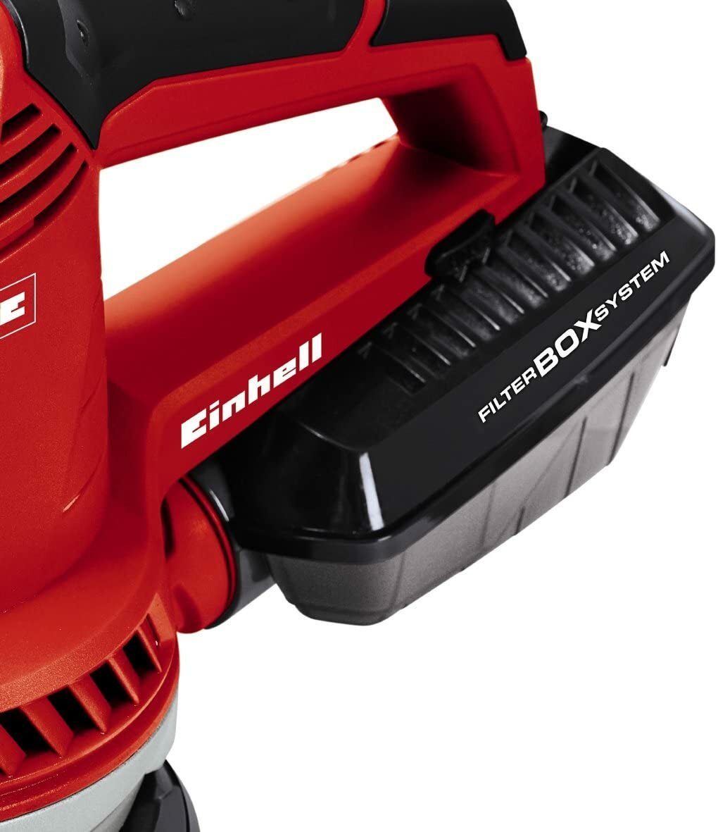 Einhell Exzenterschleifer TE-RS 40 E (400 W, Schleifteller Ø 125 mm, Drehzahlregelung, Staubsammelbox und Absaugadapter, Koffer)