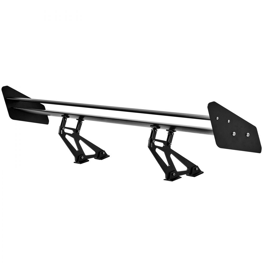 Aileron de voiture GT Wing, aileron universel à double pont de 53,1 pouces, aileron arrière de voiture en aluminium léger réglable, aileron de course BGW/JDM Drift noir