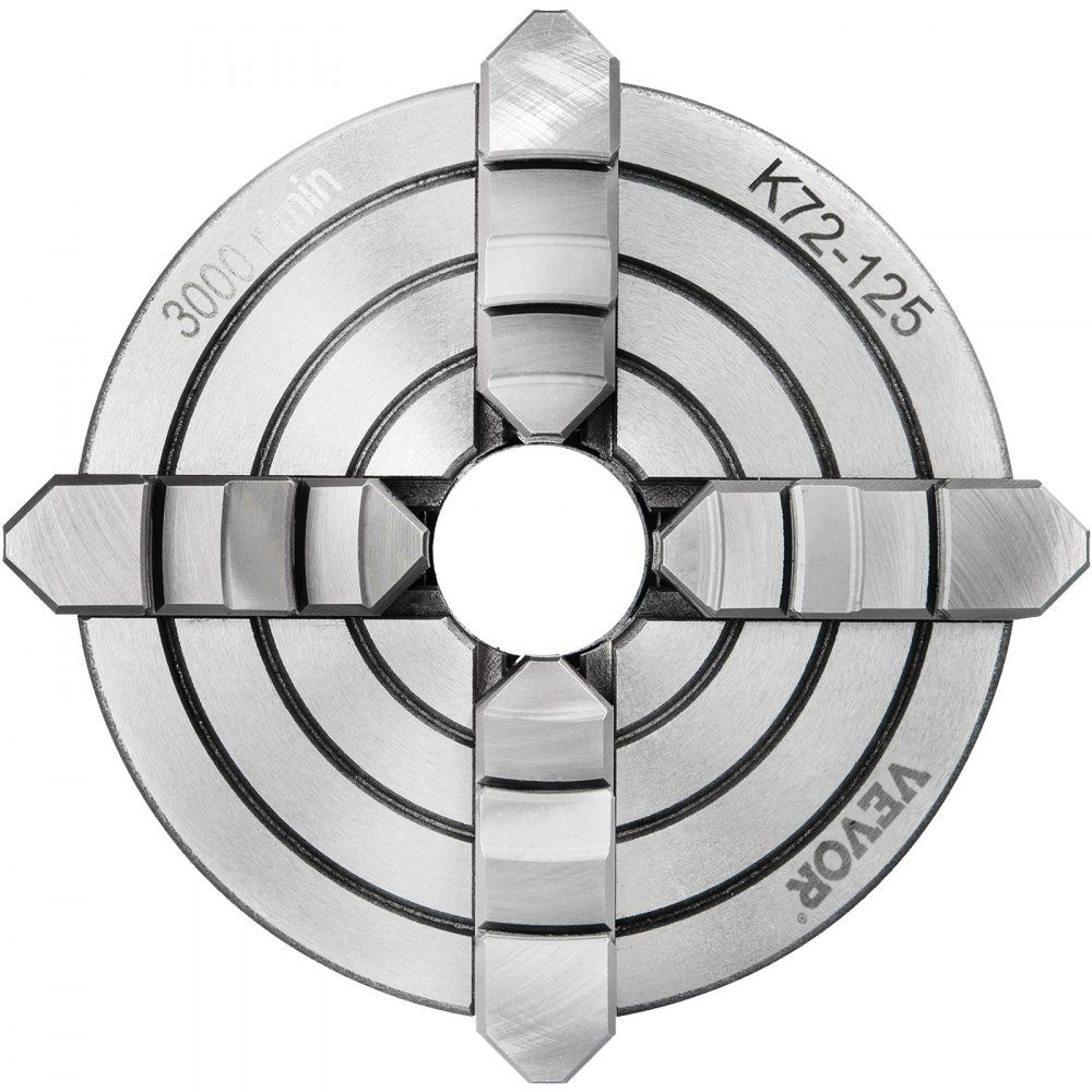 K72-125 Klauwplaat 5 "4 Kaak Klauwplaat Onafhankelijke Omkeerbare Kaak Metalen Klauwplaat Draaibank Accessoires voor Draaibanken