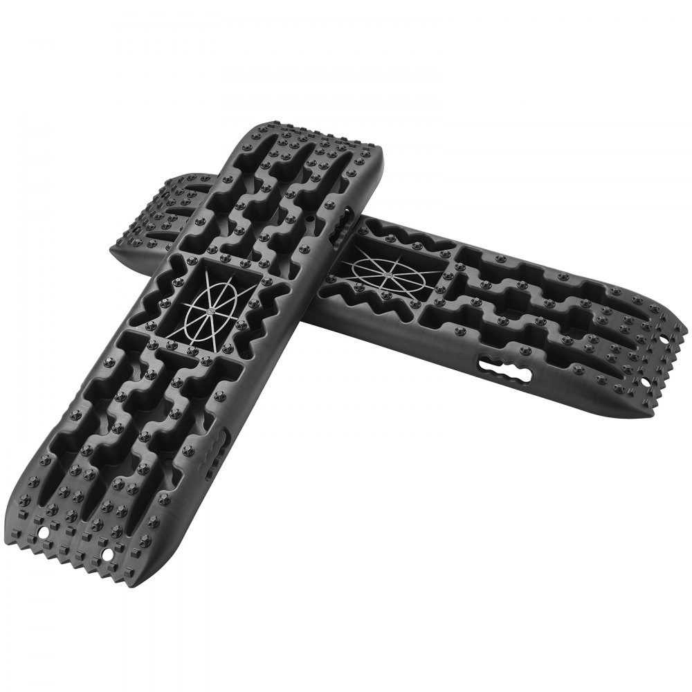 10 TON Traction Boards with PP Material, Recovery Boards for ATVs/Cars/Pickups/SUVs/RVs, Pair of Tire Traction Mats on Snow, Sand, Mud and Loose Ground, Storage Bag, Long, Black
